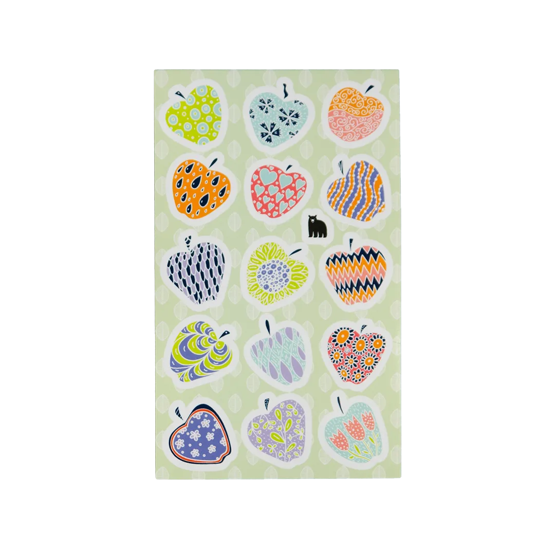 Patterned Apples - Four Bears Sticker Club