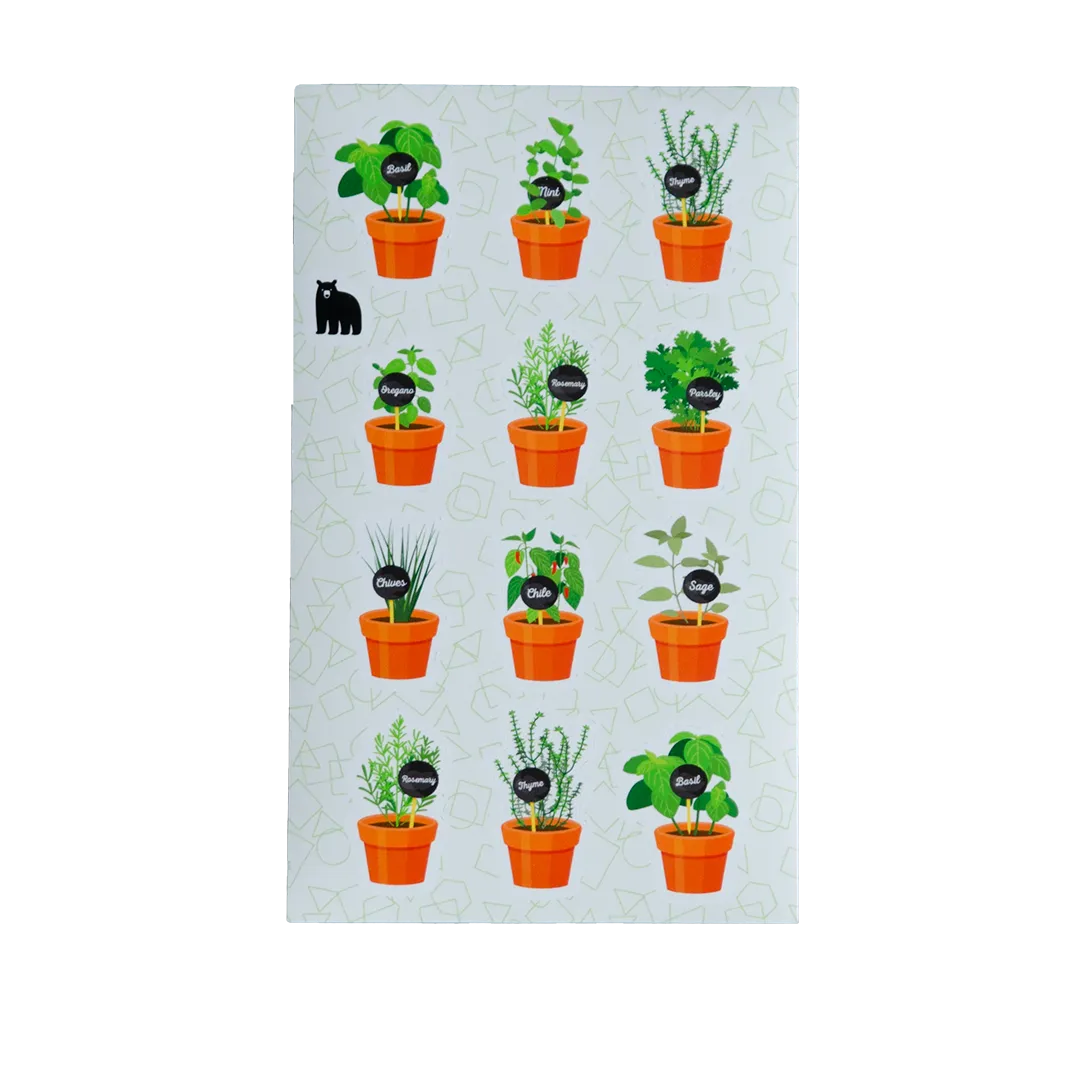 Herb Pots - Four Bears Sticker Club