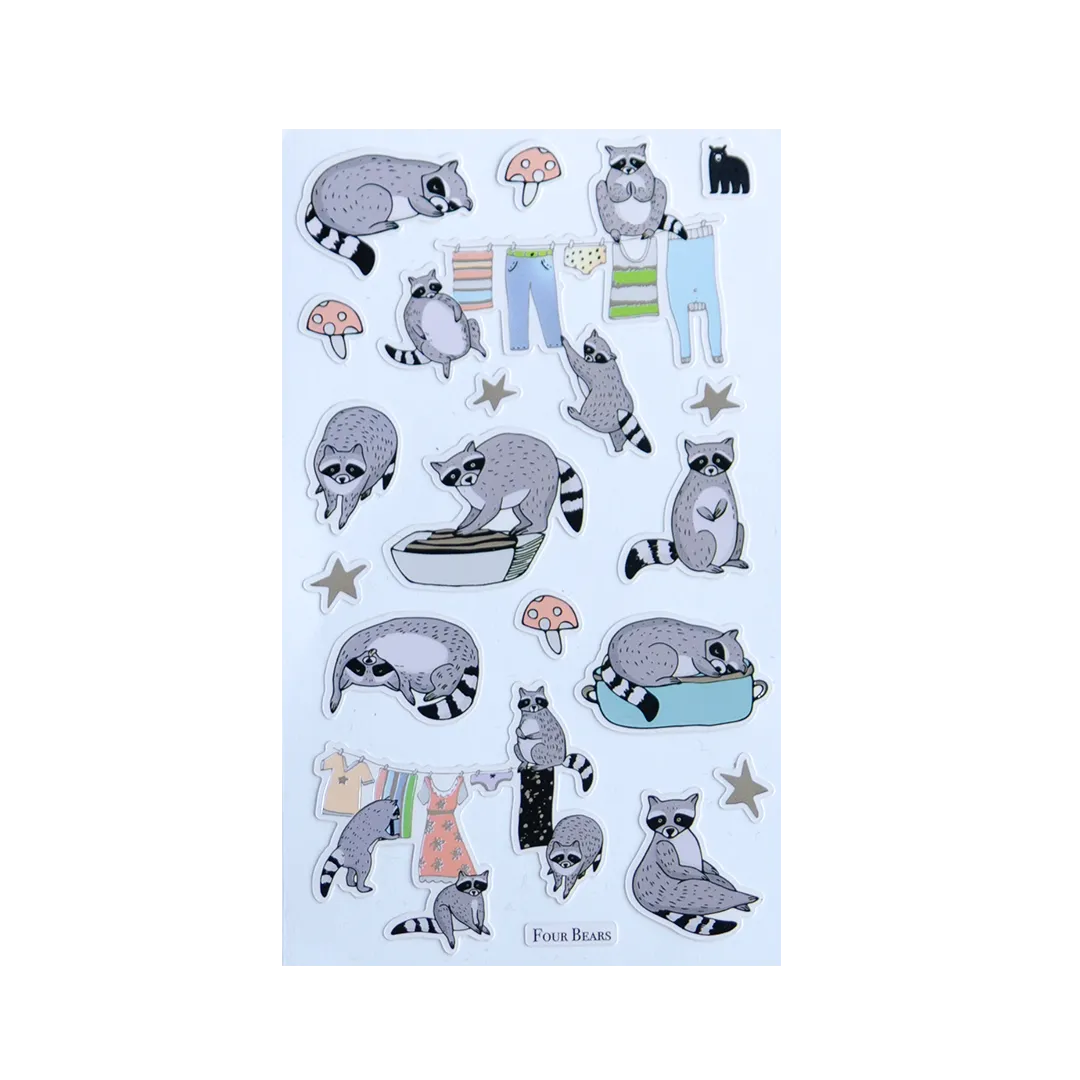 Laundry Day - Four Bears Sticker Club