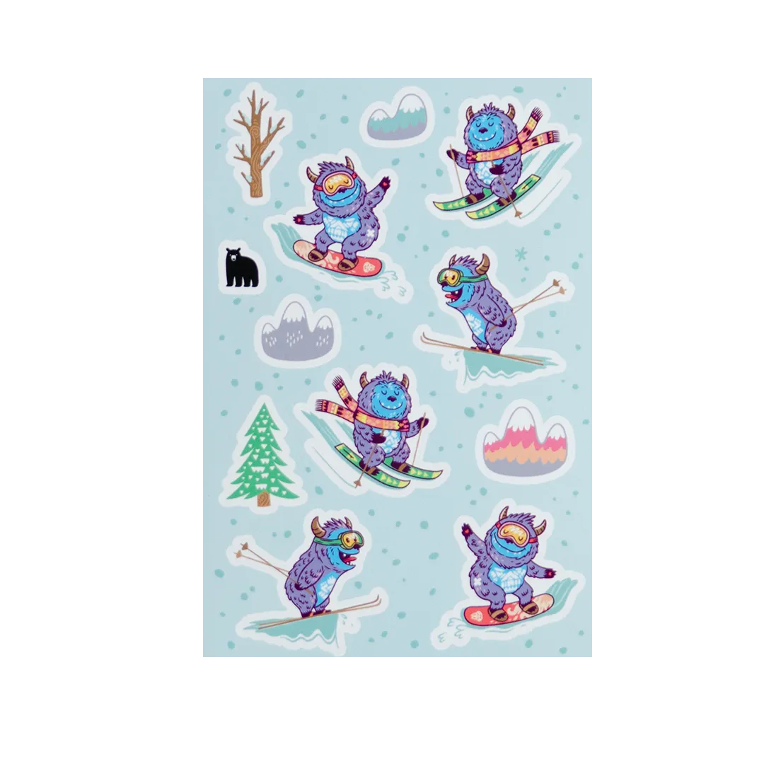 Ski Slope Yeti - Four Bears Sticker Club