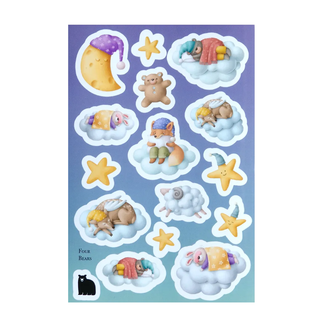 Sleeping on a Cloud - Four Bears Sticker Club