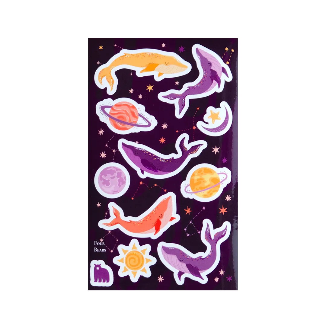 Space Whales - Four Bears Sticker Club