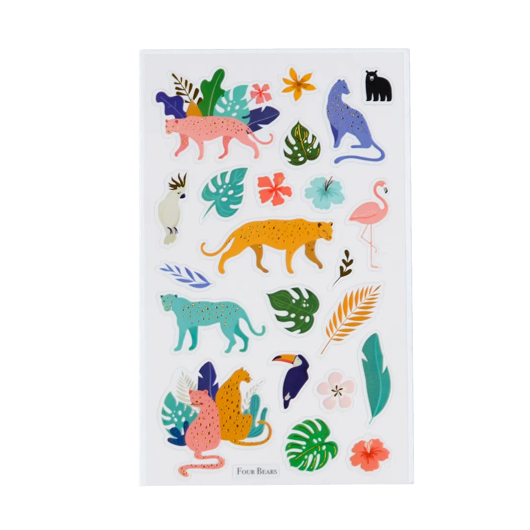 Leaves and Leopards - Four Bears Sticker Club