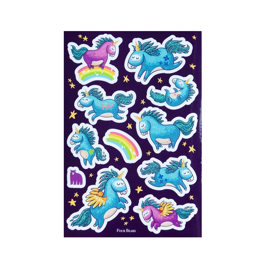 Unicorns at Night - Four Bears Sticker Club