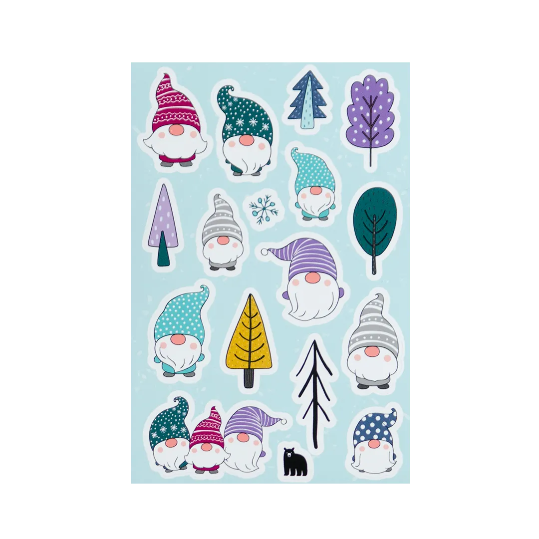 Winter Forest Gnomes - Four Bears Sticker Club