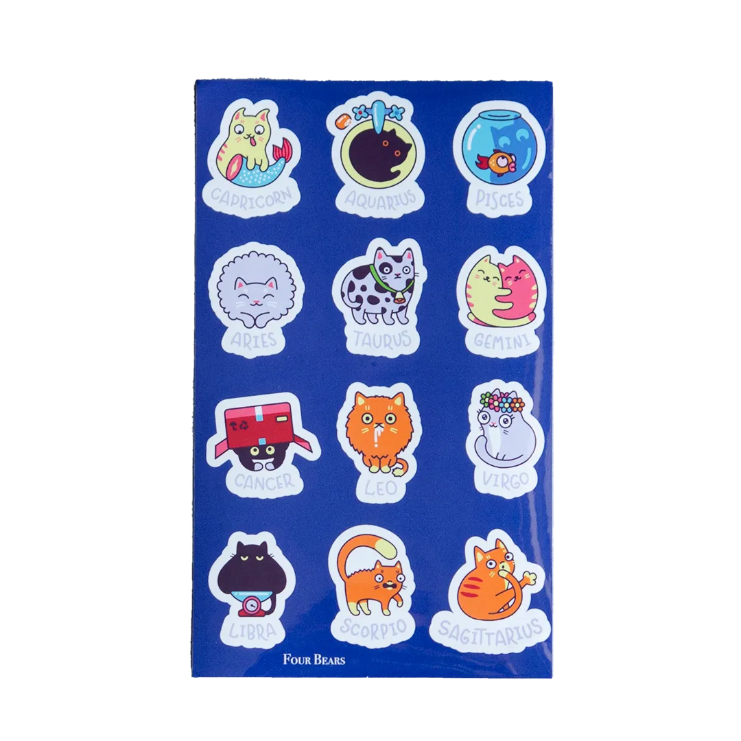 Zodiak Cat - Four Bears Sticker Club