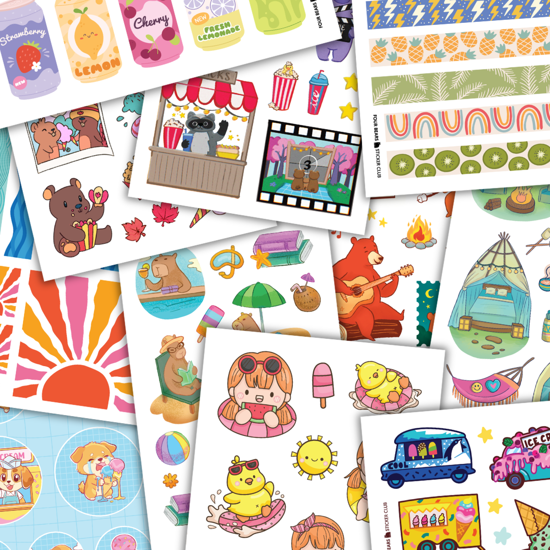 Summer - Four Bears Sticker Club