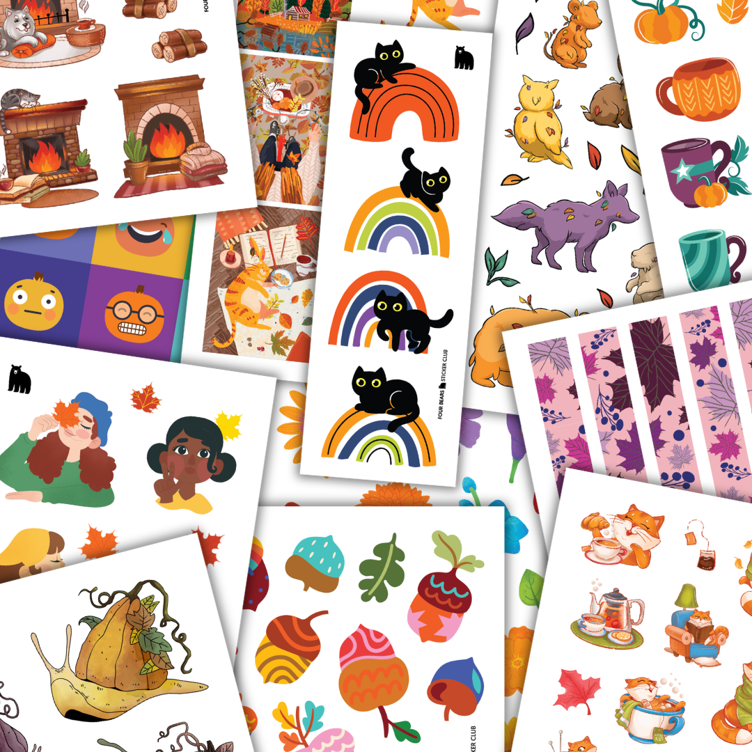 Autumn - Four Bears Sticker Club