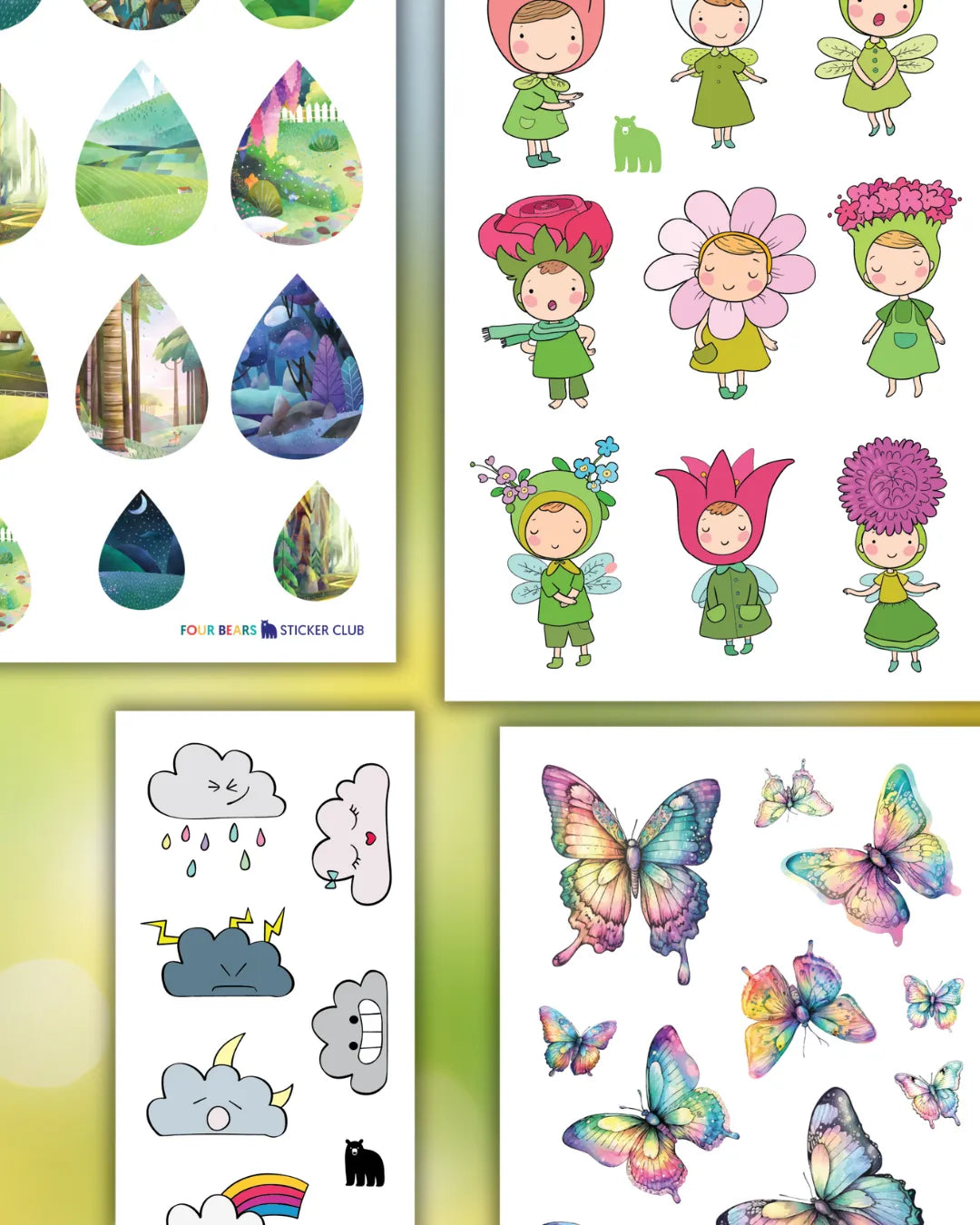 Spring - Four Bears Sticker Club