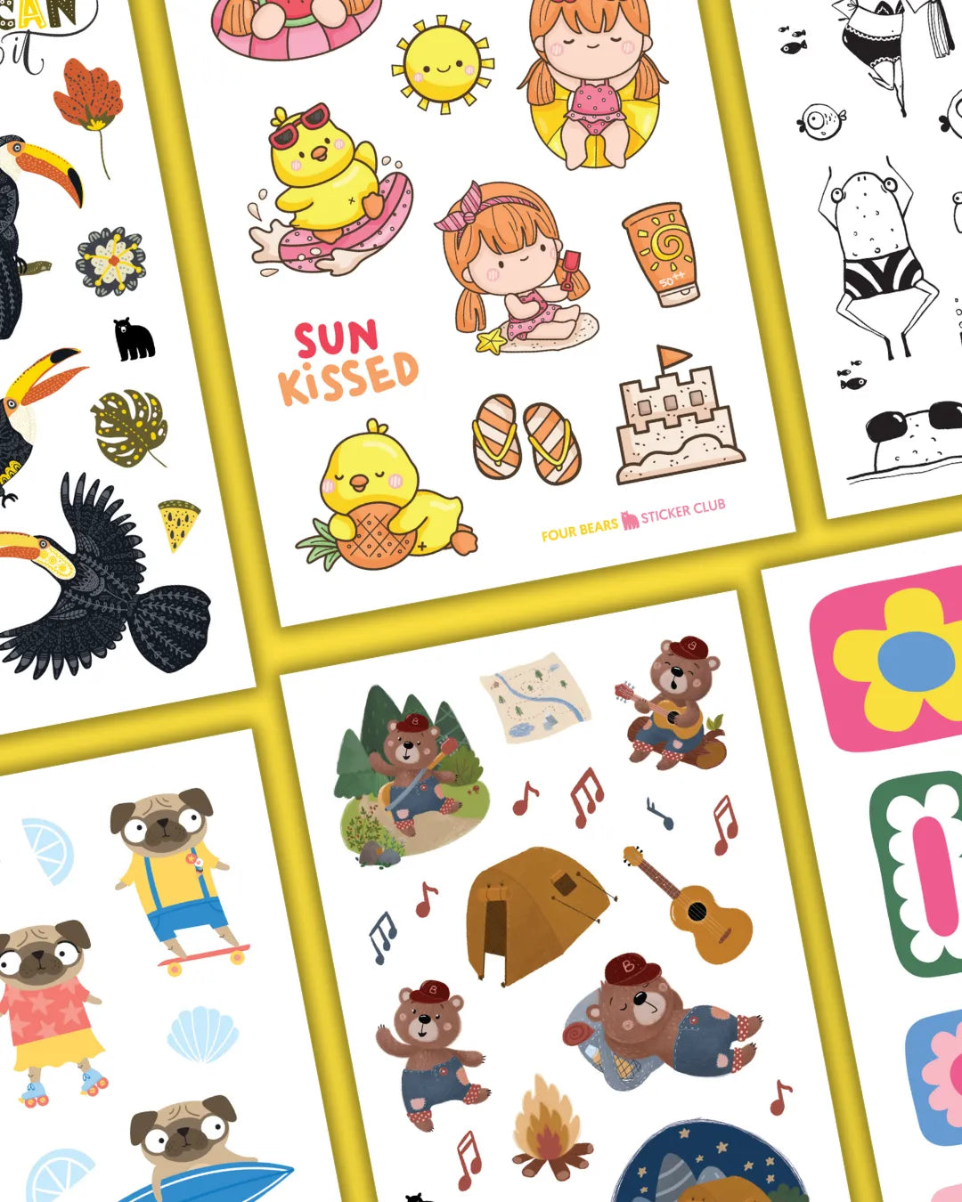 July 2024 Collection - Four Bears Sticker Club