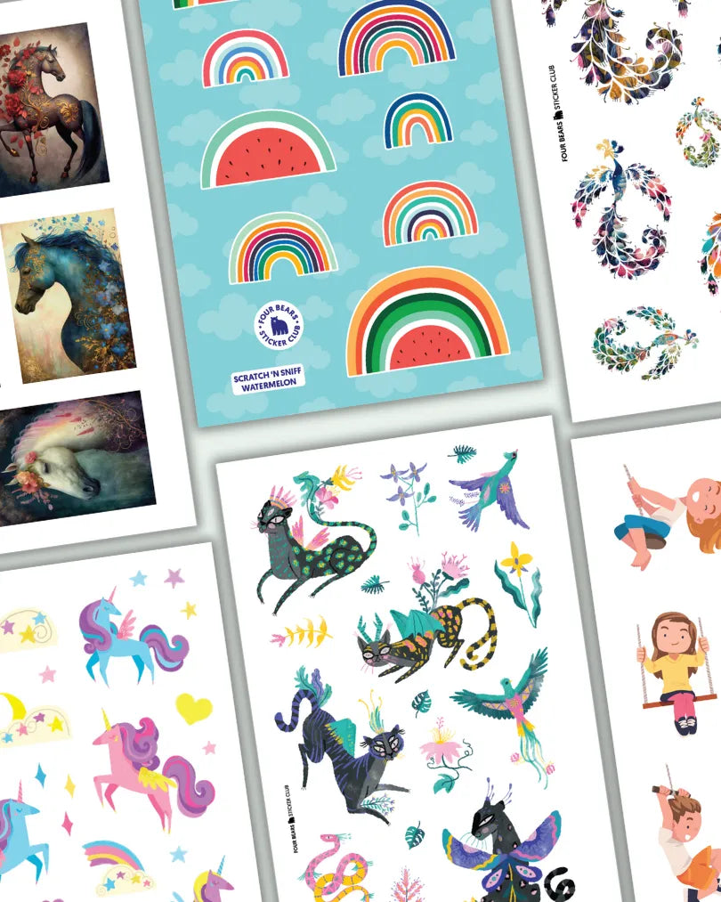 April 2024 Collection - Four Bears Sticker Club