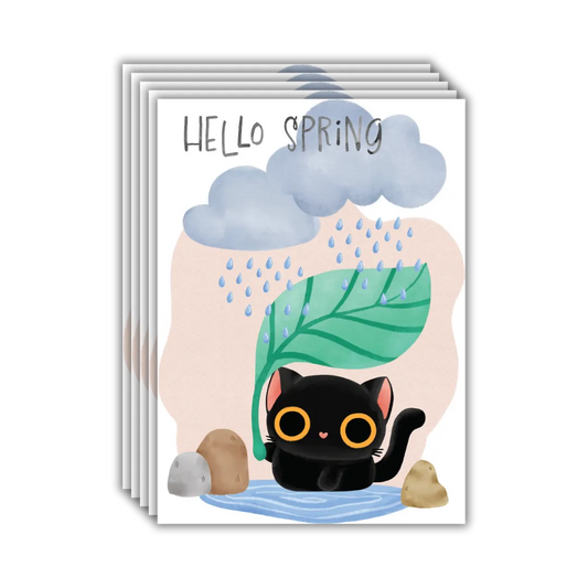 Hello Spring Postcards - Four Bears Sticker Club