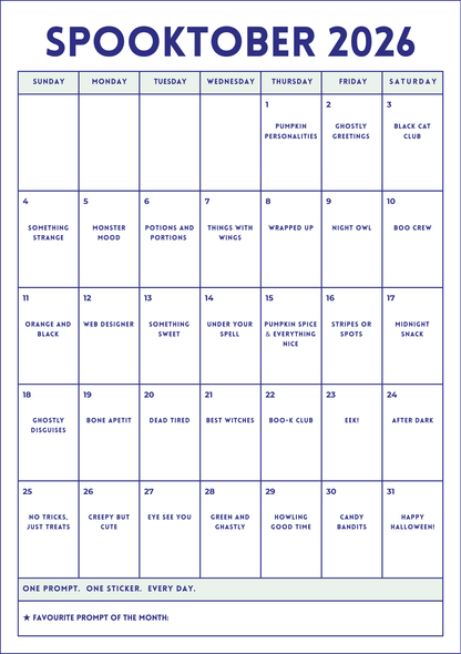 Sticker Challenge Calendar