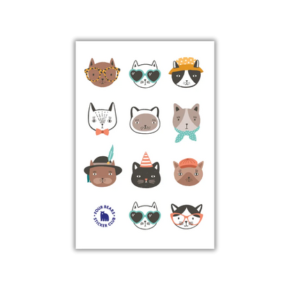 Purr-fect Puffies - Four Bears Sticker Club