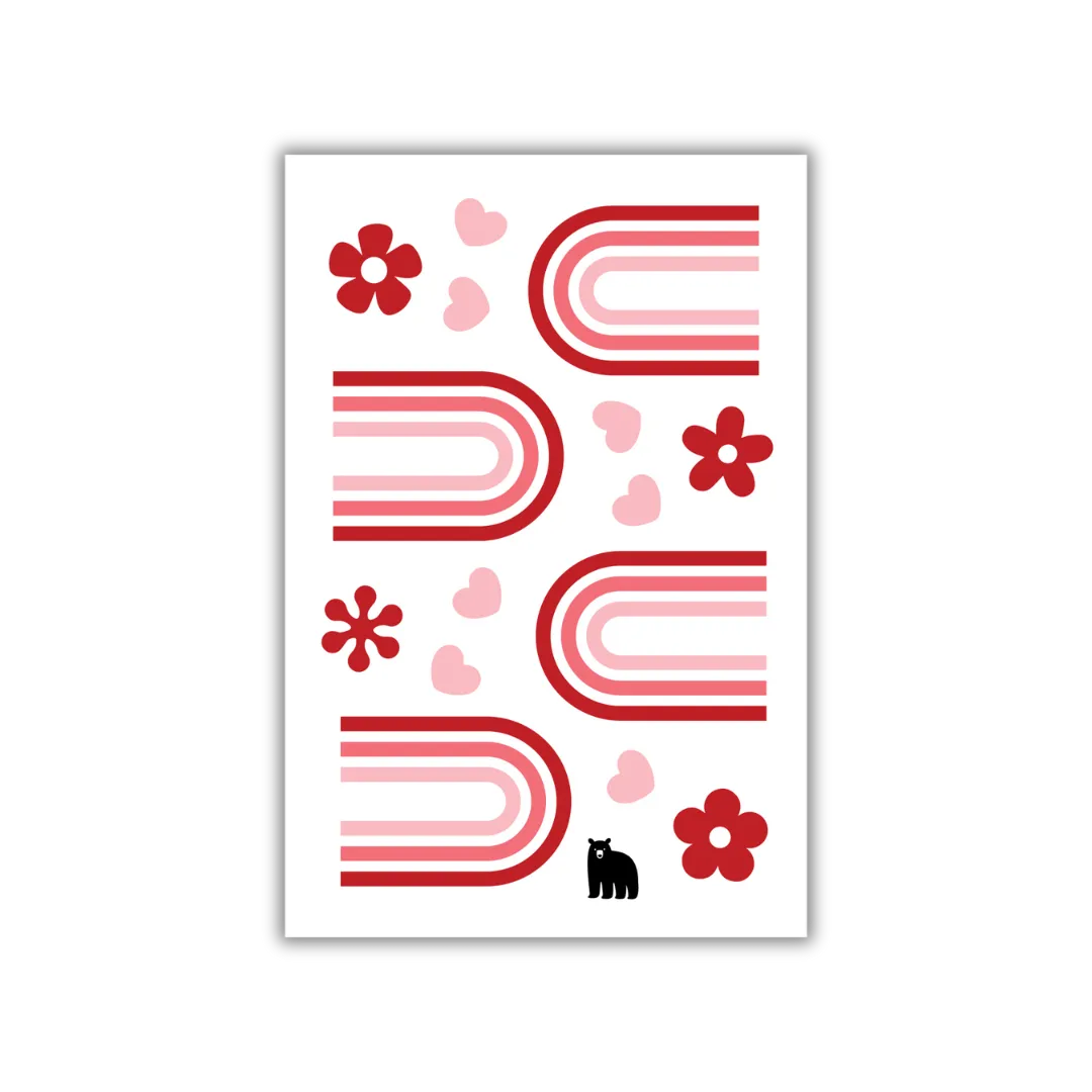 Red Rainbows - Four Bears Sticker Club