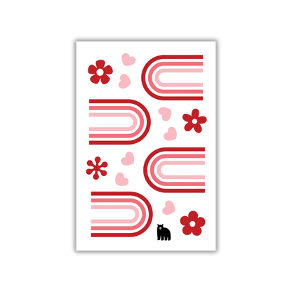 Red Rainbows - Four Bears Sticker Club