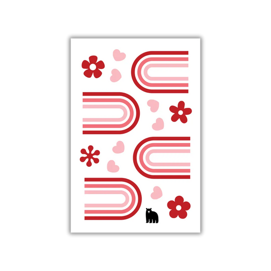 Red Rainbows - Four Bears Sticker Club
