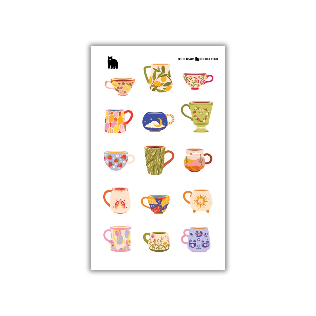 Brew-Tea-Ful - Four Bears Sticker Club