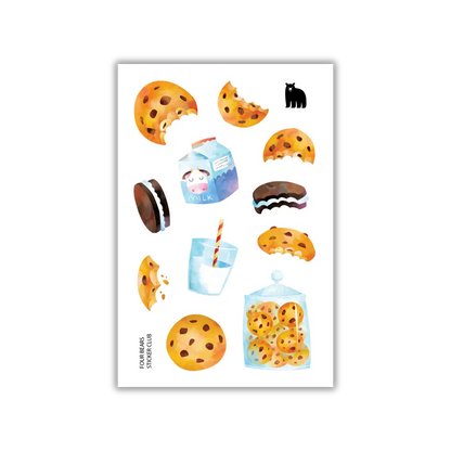 Milk and Cookies - Four Bears Sticker Club