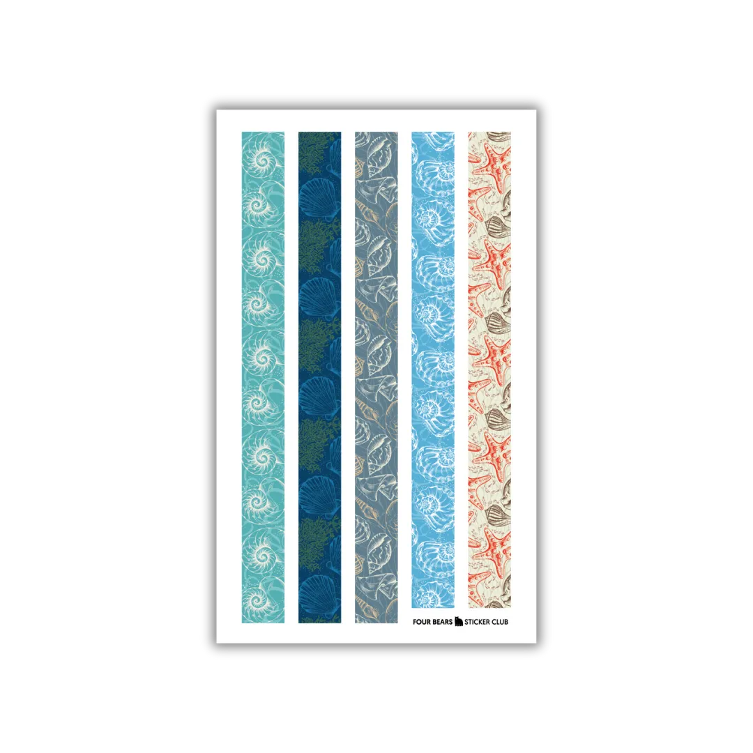 Seashell Washi - Four Bears Sticker Club