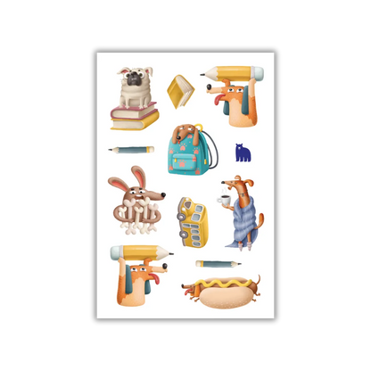 Dog Day at School - Four Bears Sticker Club