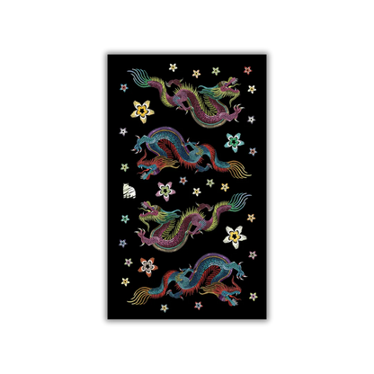 Embroidery Dragons - Four Bears Sticker Club