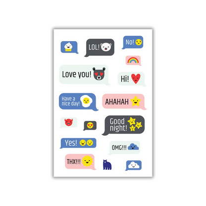 Text Me Puffies - Four Bears Sticker Club