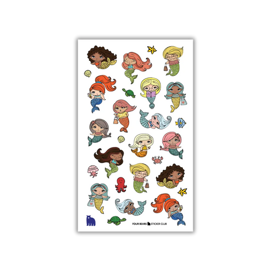 Mermaid For Each Other - Four Bears Sticker Club