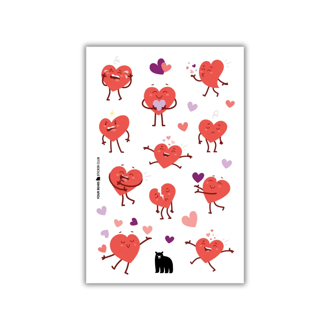 Have A Heart Four Bears Sticker Club