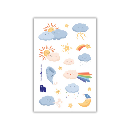 Cirrus-ly Cute Weather - Four Bears Sticker Club