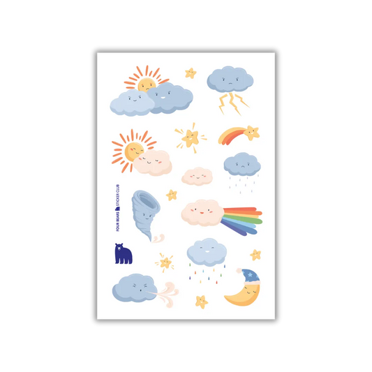 Cirrus-ly Cute Weather - Four Bears Sticker Club