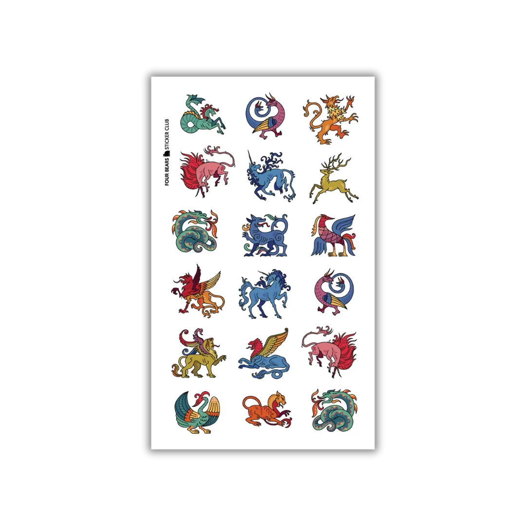 Mythical Beasts - Four Bears Sticker Club