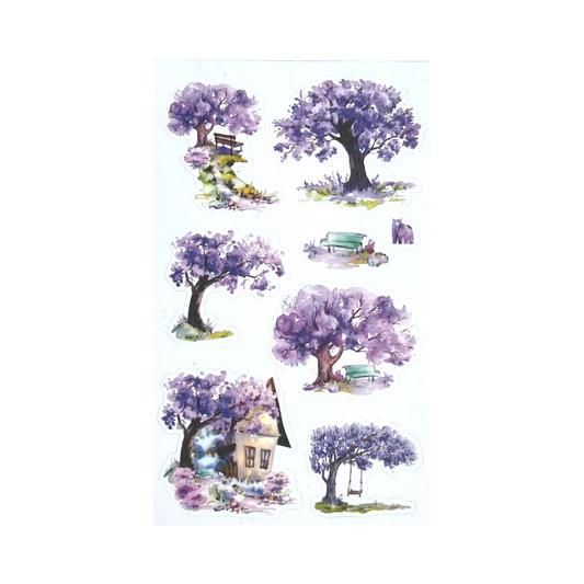 Purple Trees - Four Bears Sticker Club