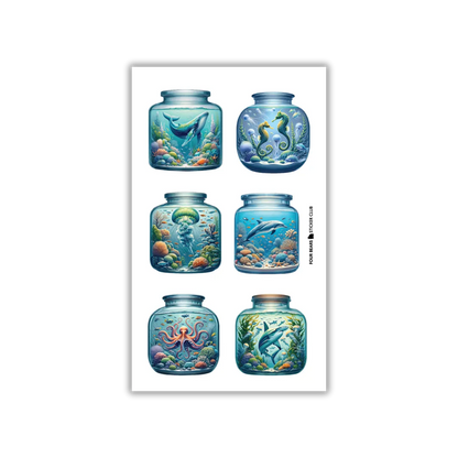 Ocean Jars - Four Bears Sticker Club
