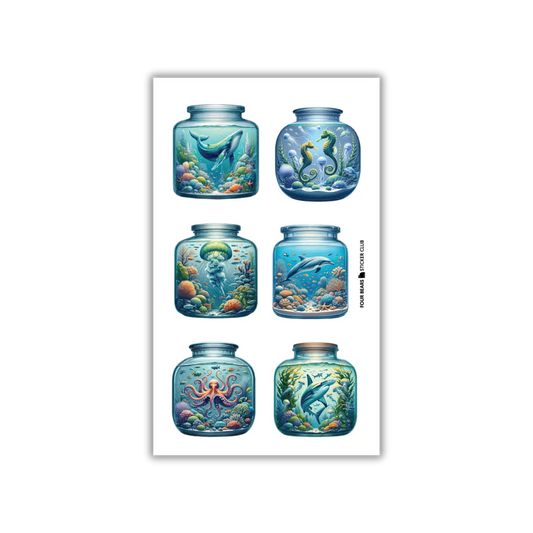 Ocean Jars - Four Bears Sticker Club