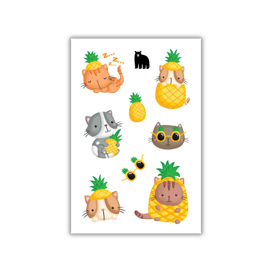 Puffy Pineapple Kittens - Four Bears Sticker Club