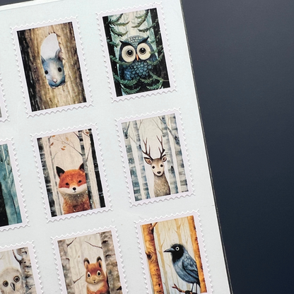 Woodland Faux Stamps