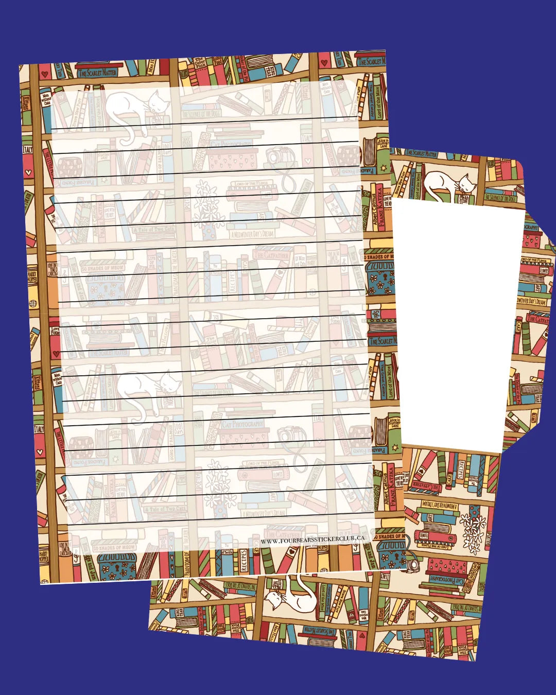 Bookshelf Stationery - Four Bears Sticker Club