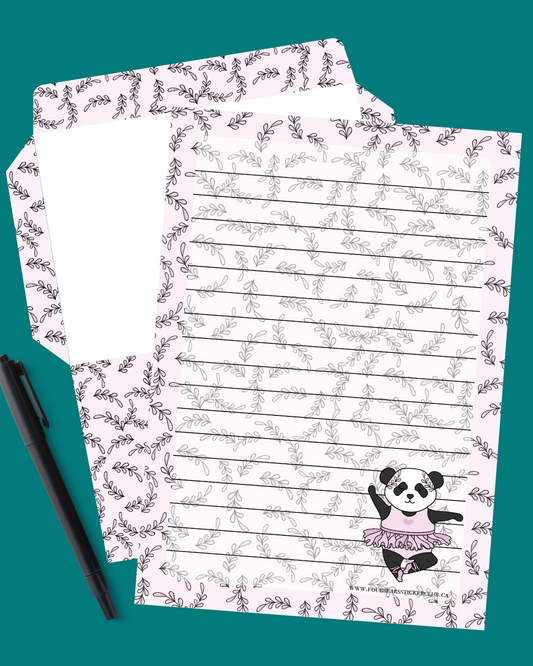 Panda Ballerina Stationery