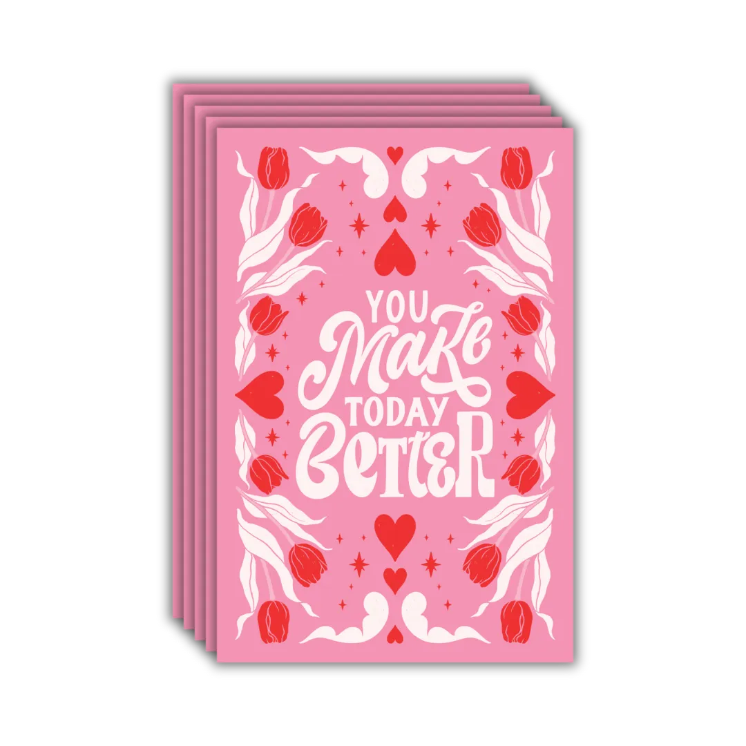 Make Today Better Postcards - Four Bears Sticker Club
