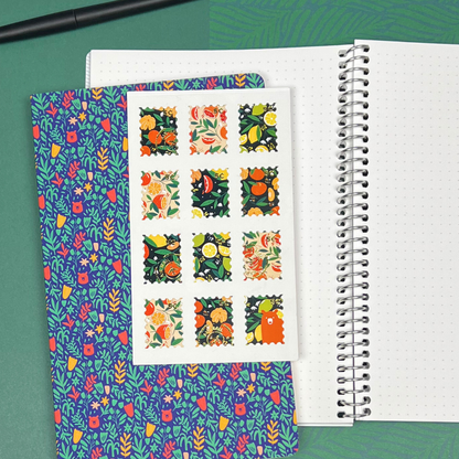Orange Faux Stamps