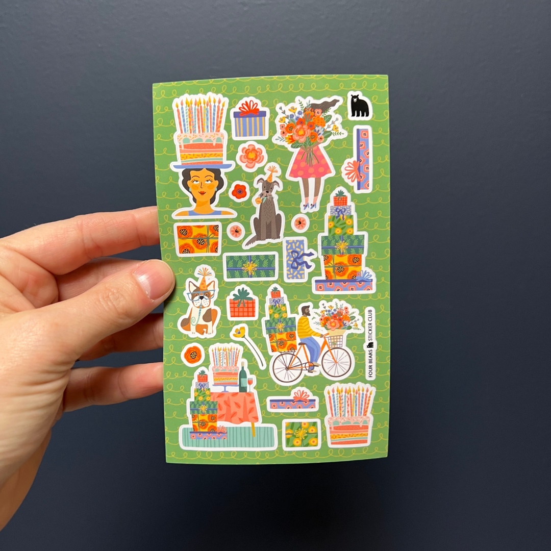 Abc Energy Sticker Birthday Energy – Four Bears Sticker Club