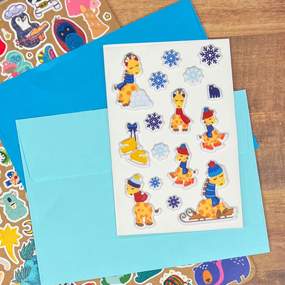 Puffy Winter Giraffe