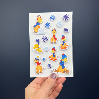 Puffy Winter Giraffe