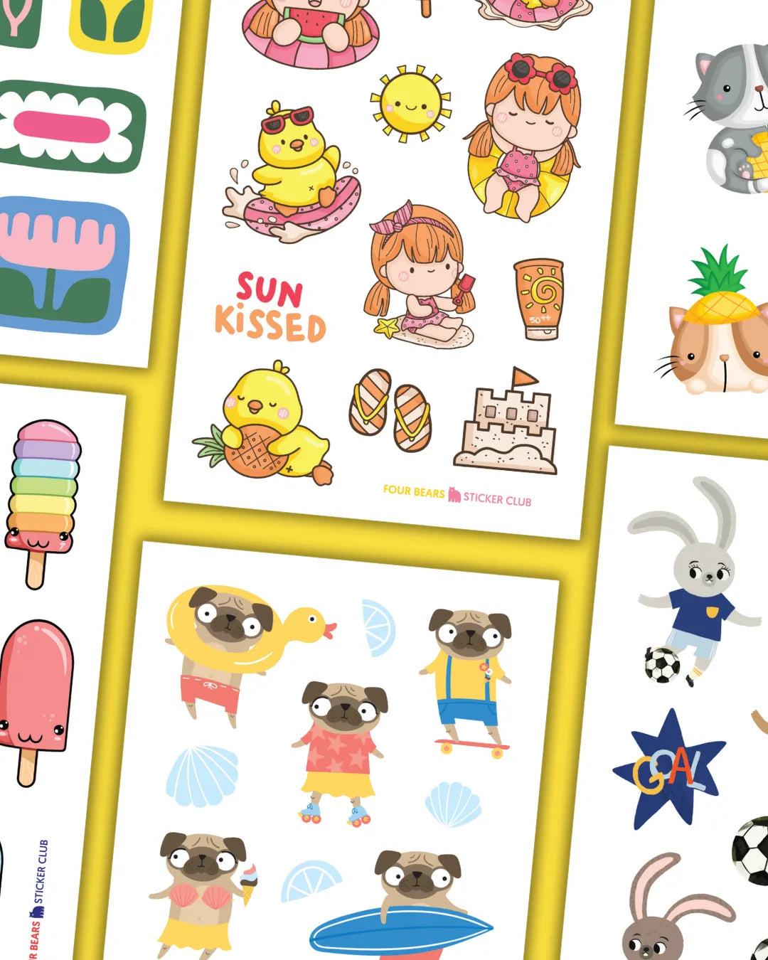 July 2024 Little Kids - Four Bears Sticker Club