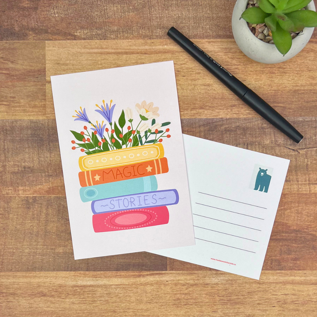 Literary Blooms Postcards
