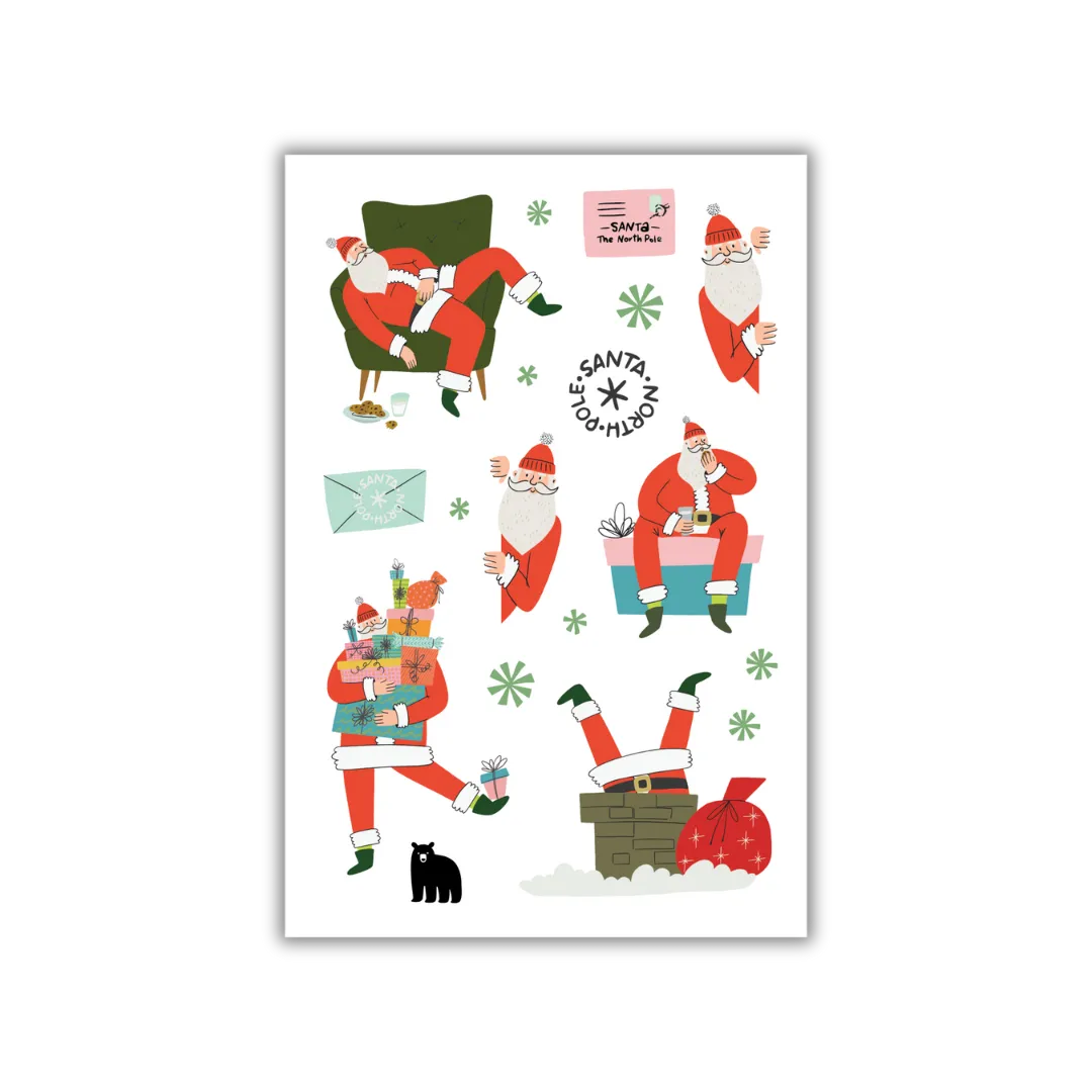 Claus-ing A Scene - Four Bears Sticker Club