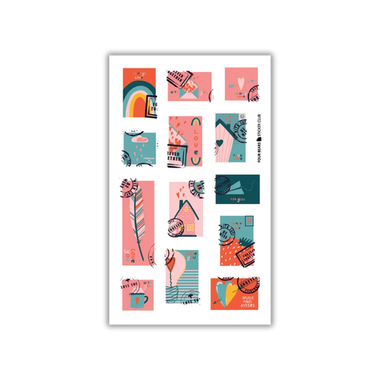 Romantic Postage - Four Bears Sticker Club