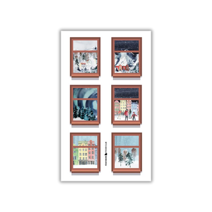 Winter Windows - Four Bears Sticker Club