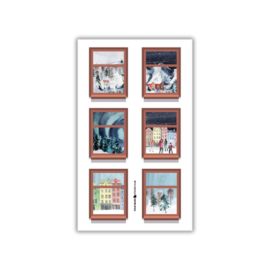 Winter Windows - Four Bears Sticker Club
